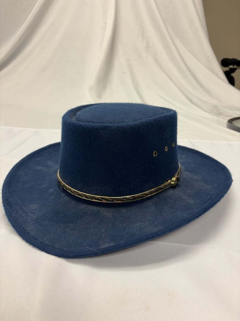 J. R. Palacios Enterprises Navy Blue Felt Gambler Western Hat Size XL